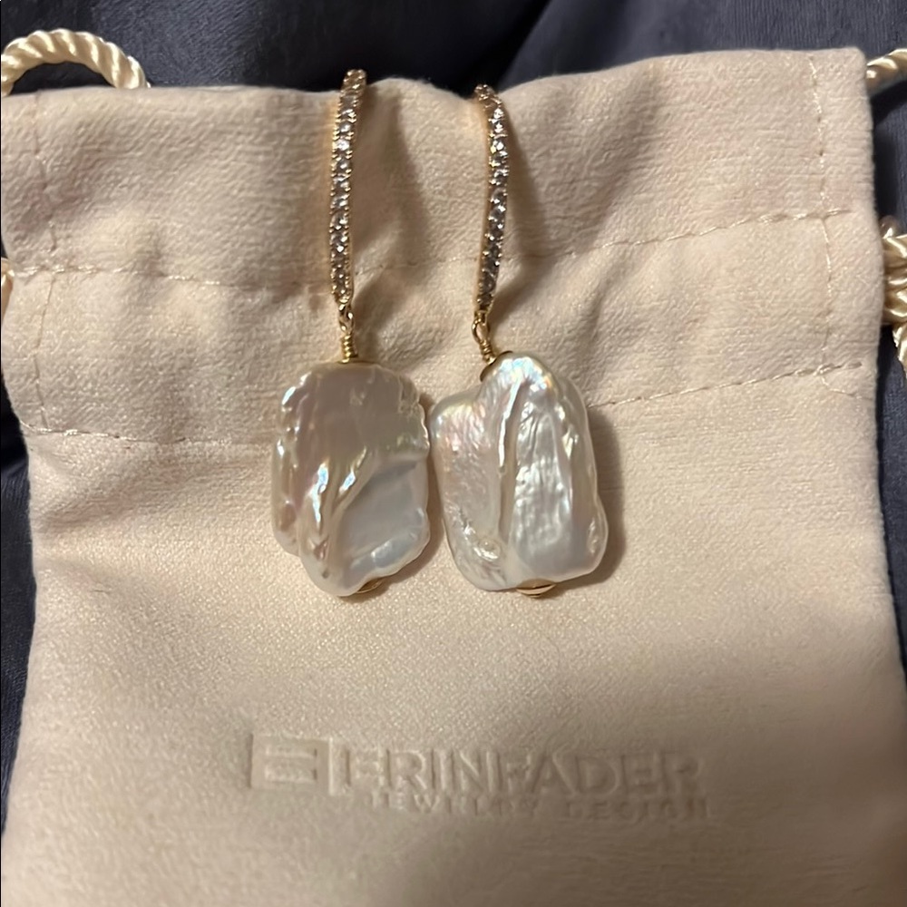 Erin Fader Pearl Drop Earrings